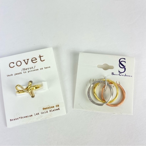 ⭐️ Minimalist Rings Brass Gold Plated Rings size 7 - Picture 1 of 7